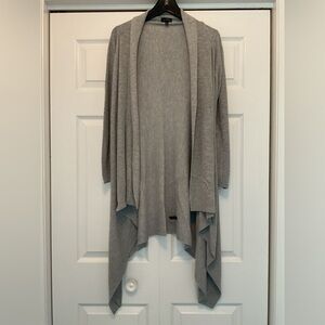 EUC The Limited Heather Gray Drape Cardigan Size XL